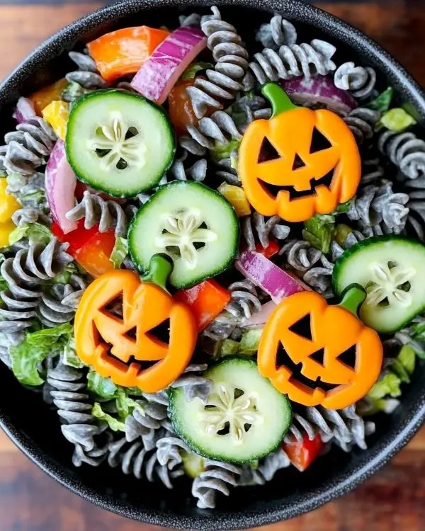 Healthy Halloween Pasta Salad 4 Spooky Halloween Pasta Salad Recipe