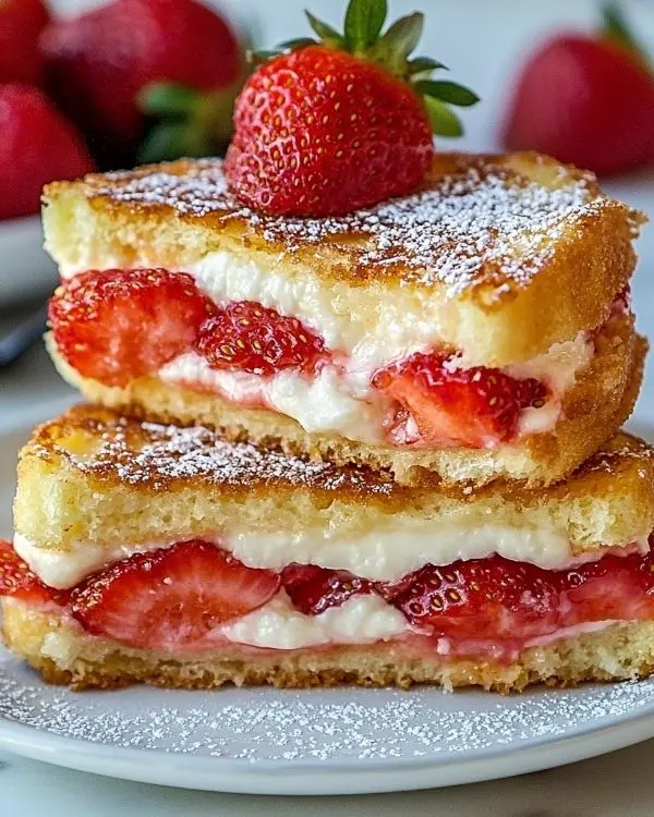 Fried Strawberry Cheesecake Sandwiches 3 Strawberry Cheesecake Sandwiches