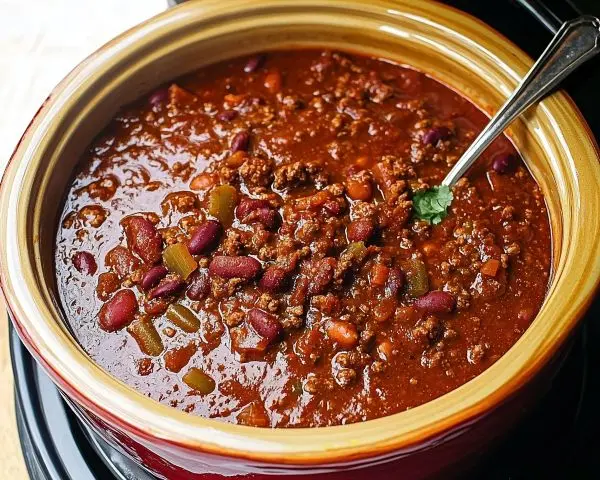 Easy Crockpot Chili 4 Sweet Crockpot Chili