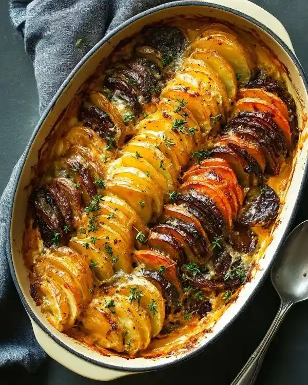 Cheesy Root Vegetable Gratin 4 Thanksgiving Food Sides