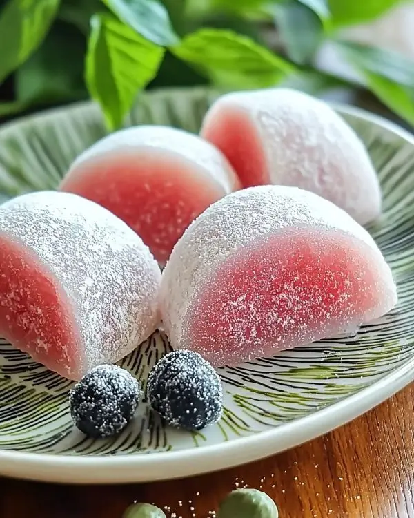 Soft Watermelon Mochi Treats 4 Watermelon Mochi Recipe