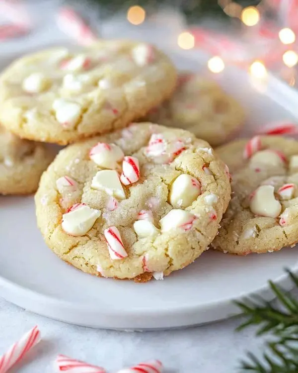 Perfect White Chocolate Peppermint Cookies 4 White Peppermint Cookies