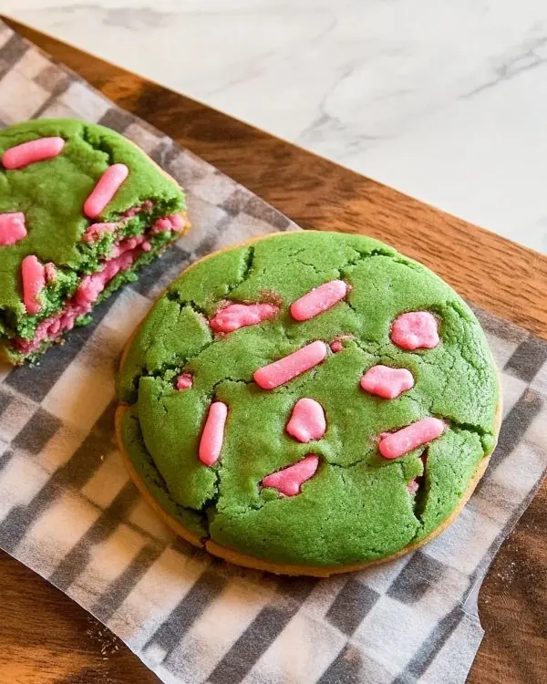 Double Strawberry Chocolate Matcha Cookies 2 strawberry matcha cookies recipe