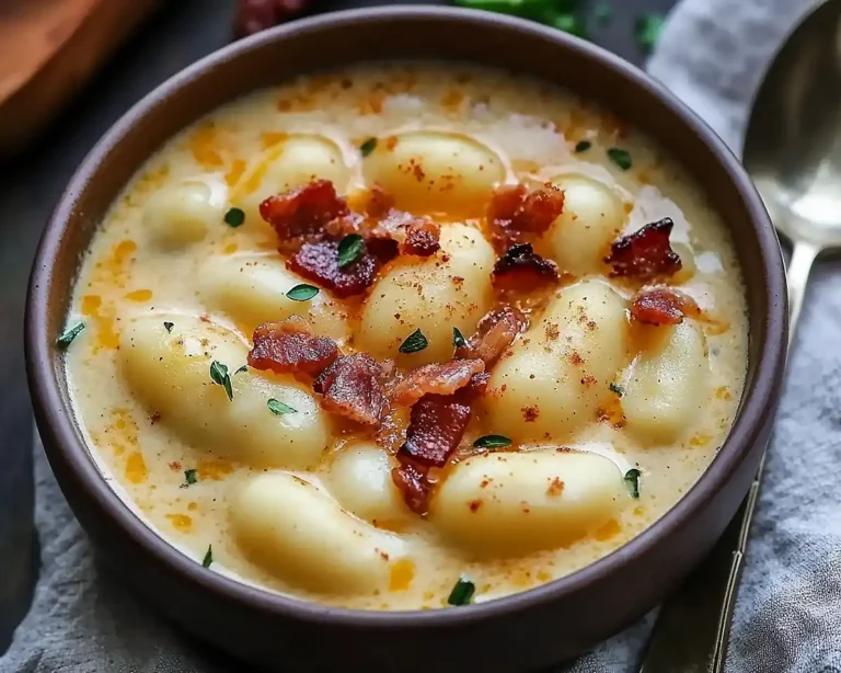 Bacon Cheddar Gnocchi Soup
