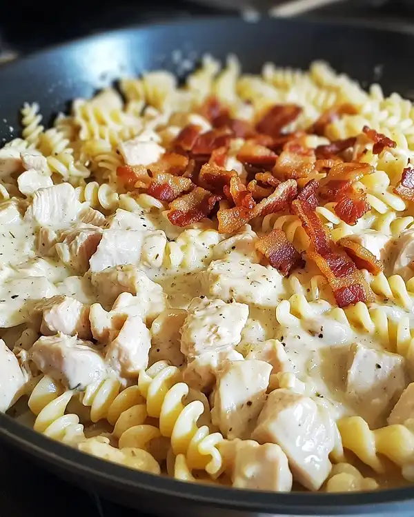 Creamy Chicken Bacon Ranch Pasta 3 Bacon Ranch Alfredo