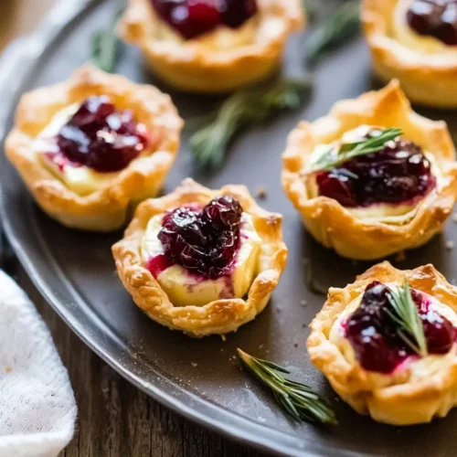 Baked Cranberry Brie Bites 5 Baked Cranberry Brie Bites