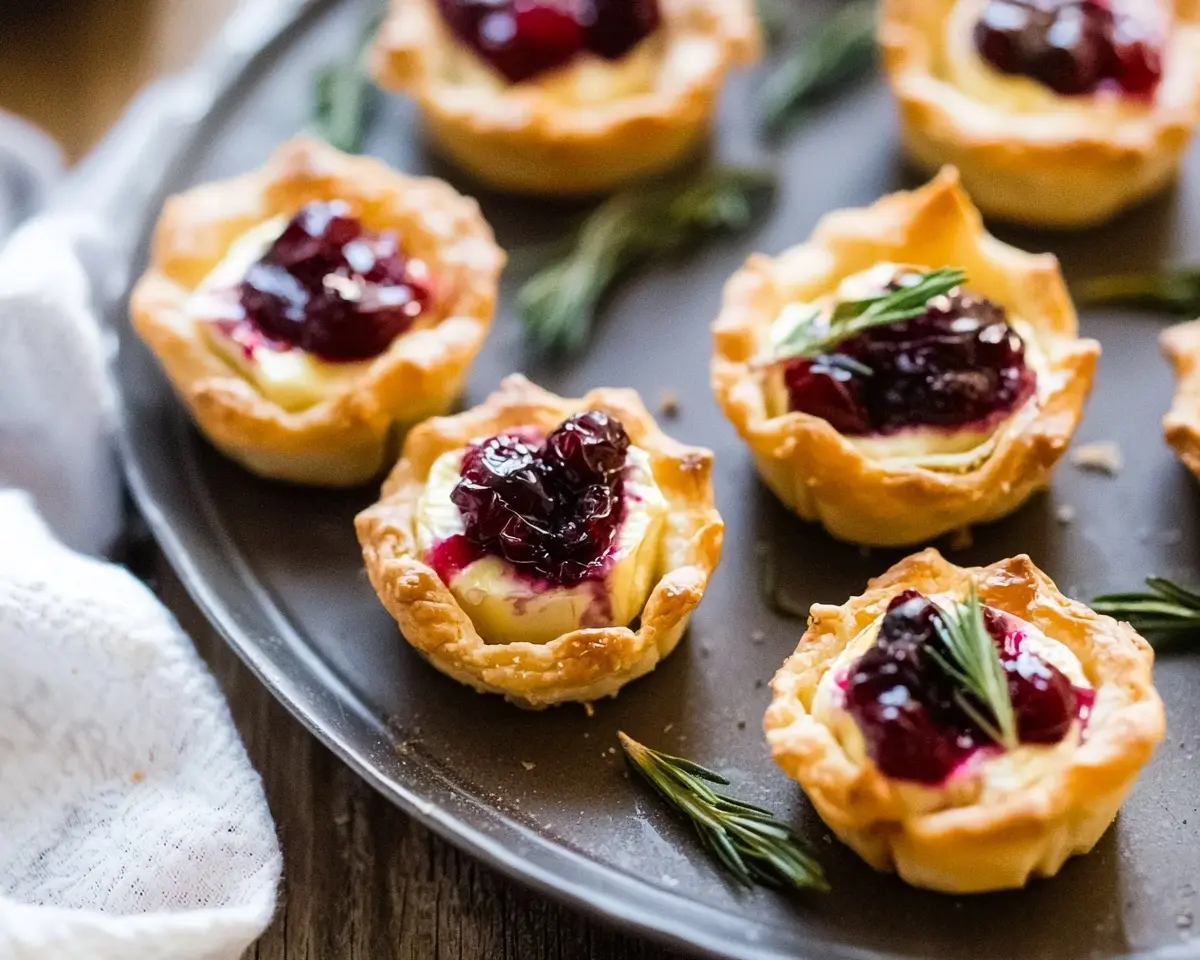 Baked Cranberry Brie Bites