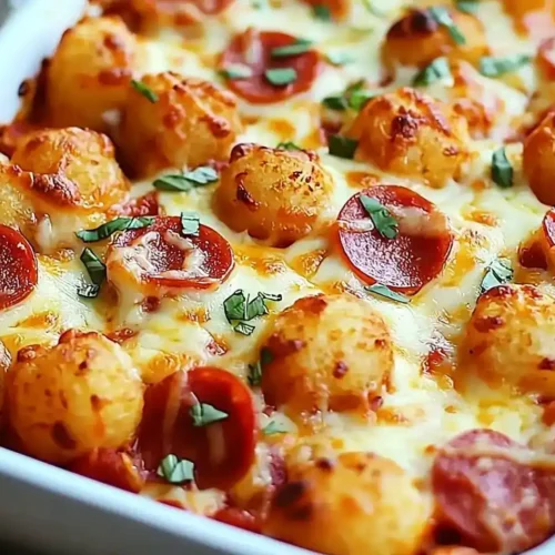 Cheesy Pizza Tot Casserole 5 Cheesy Pizza Tot Casserole