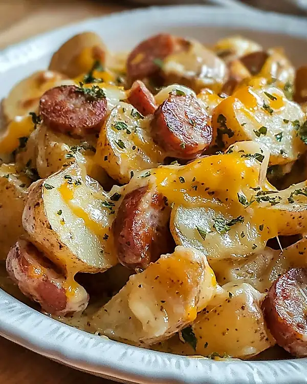 Cheesy Ranch Potatoes and Smoked Sausage 4 Cheesy Ranch Potatoes