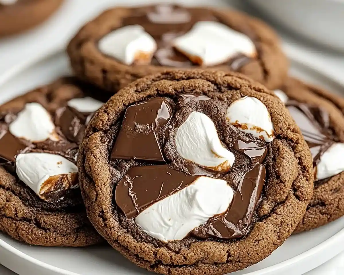 Chocolate Marshmallow Swirl Cookies