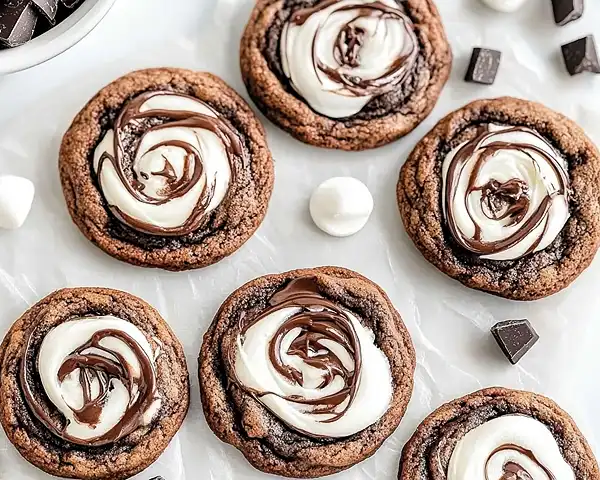 Chocolate Marshmallow Swirl Cookies 3 Chocolate Swirl Cookies