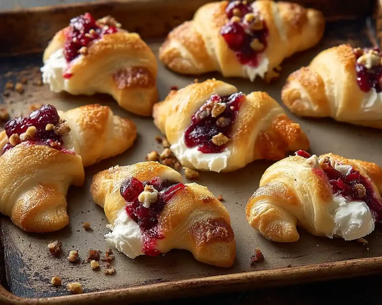 Cranberry Cream Cheese Crescent Bites