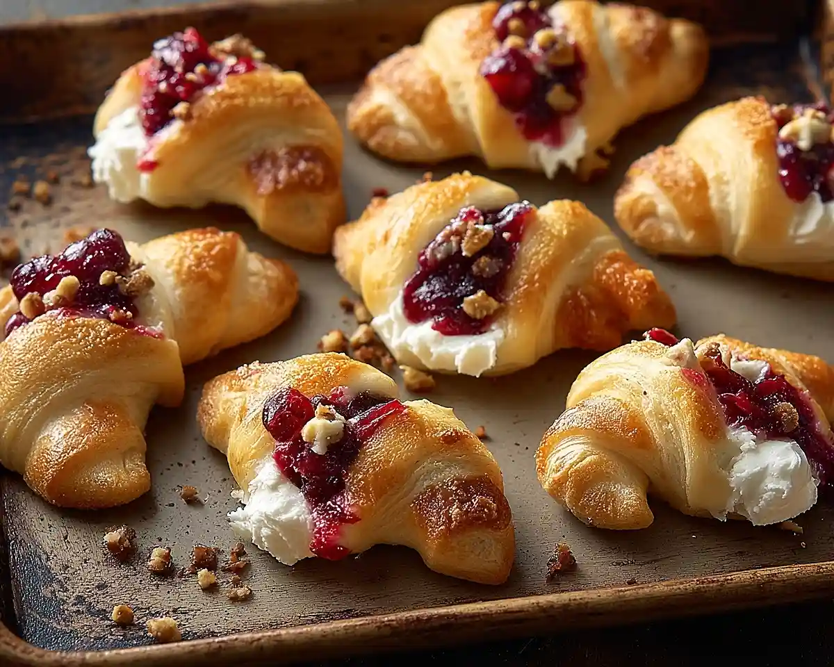 Cranberry Cream Cheese Crescent Bites
