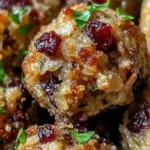 Cranberry Turkey Stuffing Balls