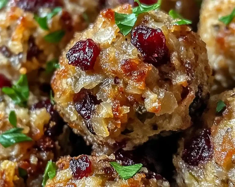 Cranberry Turkey Stuffing Balls