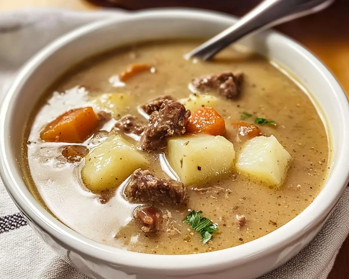 Creamy Beef and Potato Soup