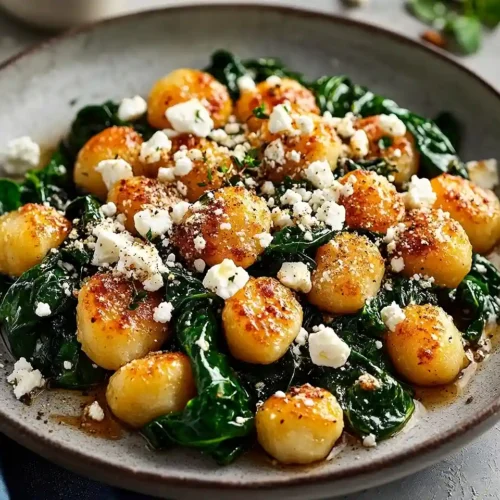 Creamy Gnocchi with Spinach and Feta
