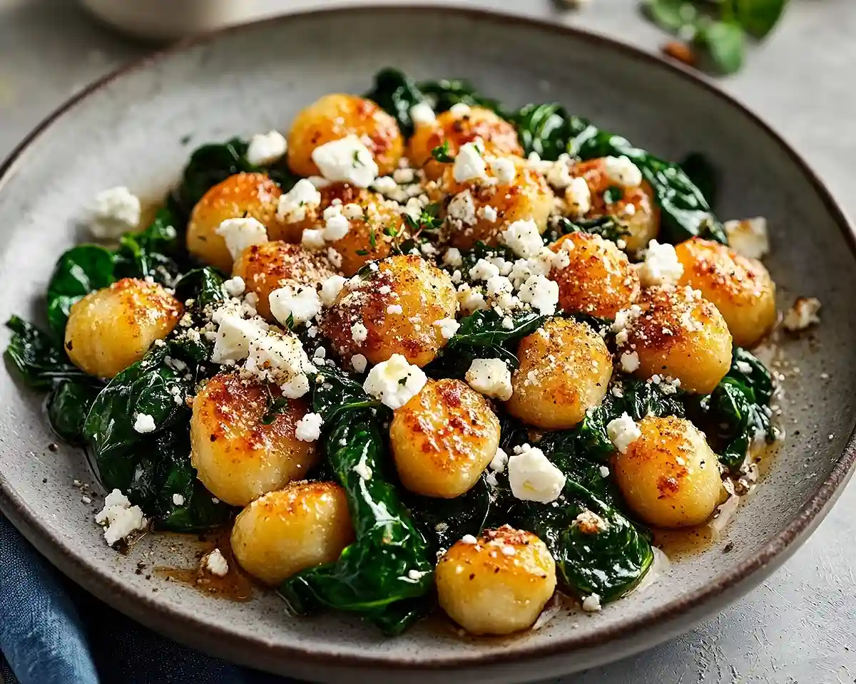 Creamy Gnocchi with Spinach and Feta