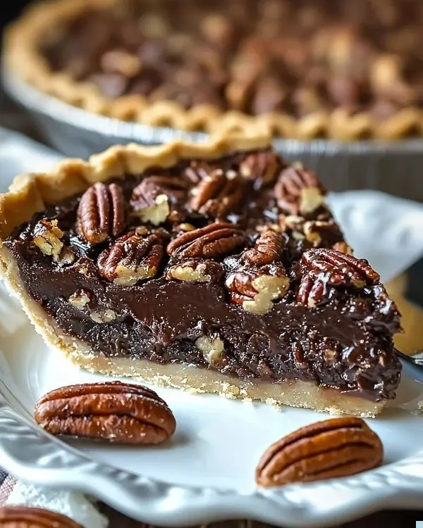 Texas Chocolate Pecan Pie 2 Dark Chocolate Pecan Pie