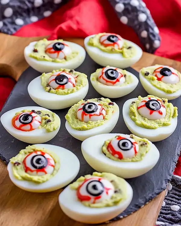 Eyeball Deviled Eggs 4 Deviled Eggs