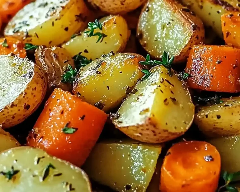Garlic Herb Roasted Potatoes, Carrots, and Zucchini
