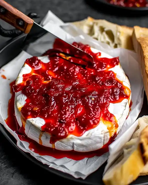 Halloween Bloody Baked Brie Recipe