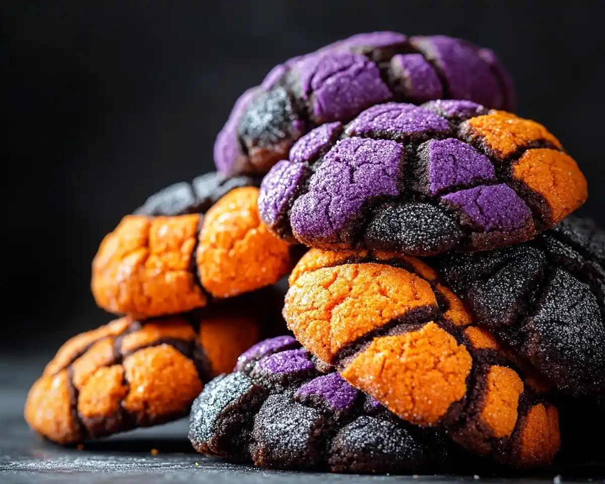 Halloween Crinkle Cookies