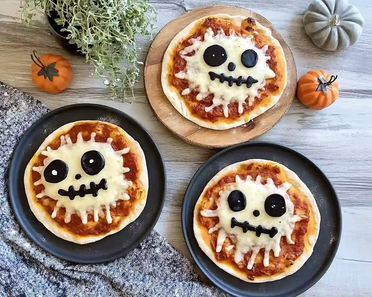 Halloween Mini Pizzas