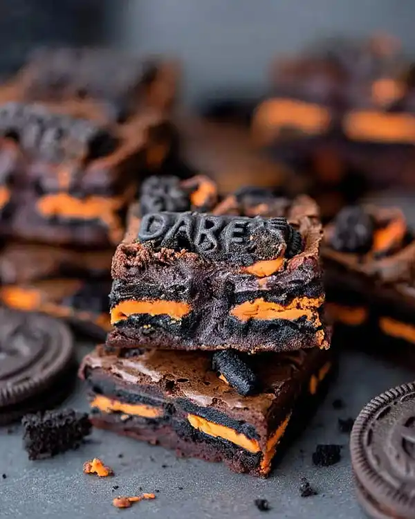 Halloween Oreo Brownies 3 Halloween Oreo Brownies Recipe