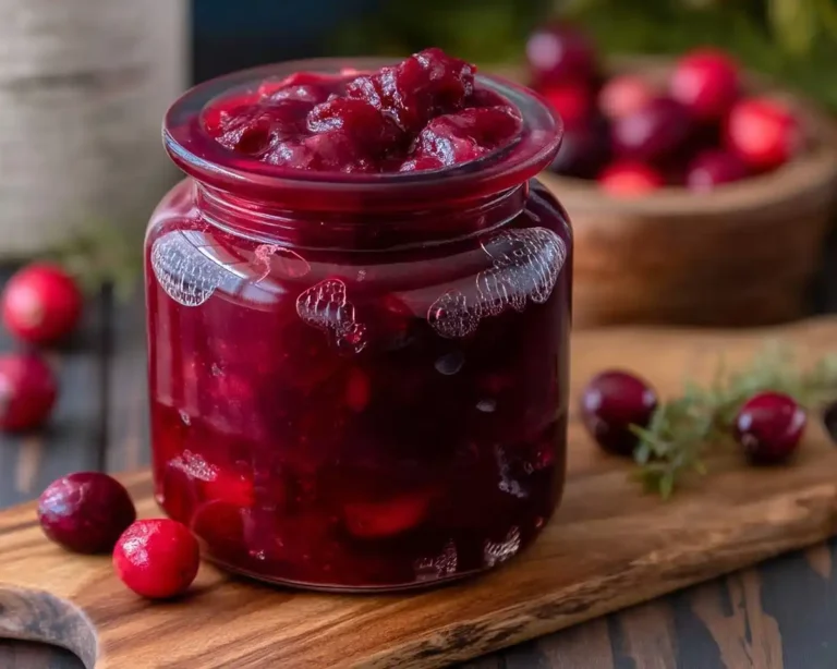 Honey Bourbon Cranberry Sauce