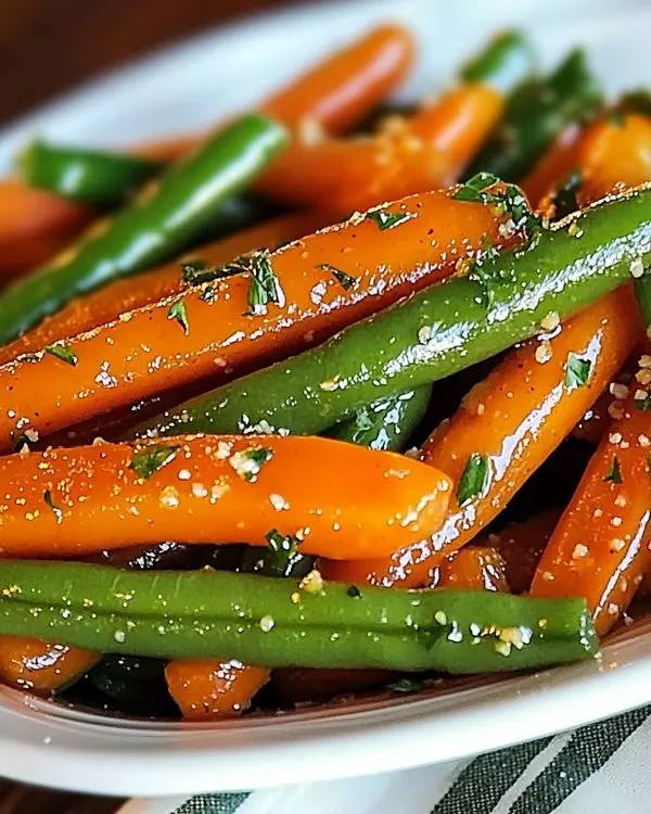 Honey Glazed Carrots & Green Beans Recipe