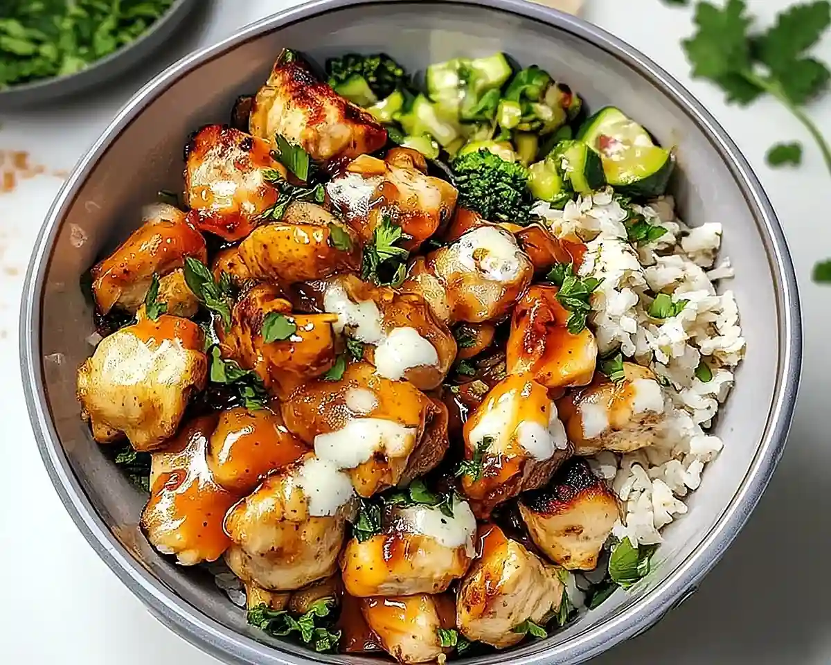 Hot Honey Chicken Bowl 1 Hot Honey Chicken Bowl