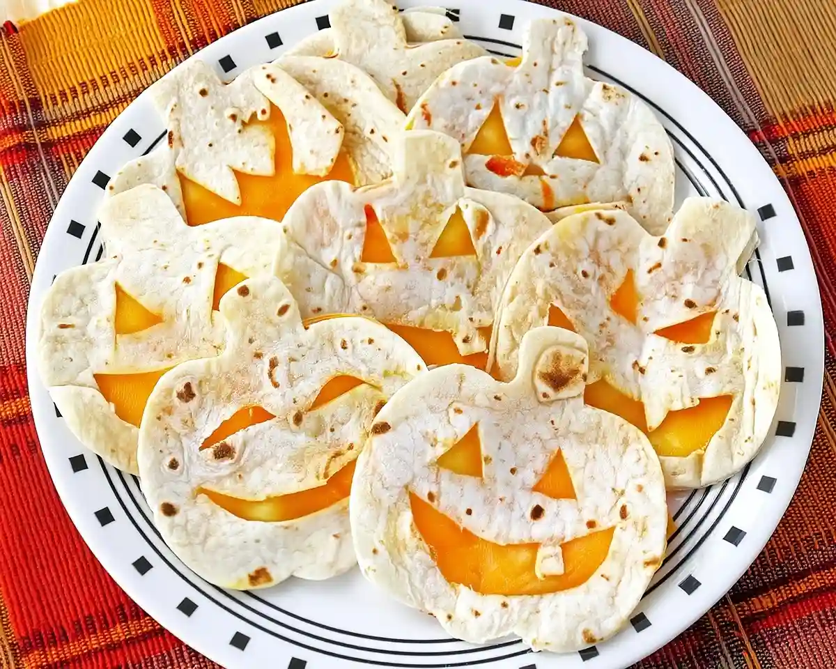 Jack O'Lantern Quesadillas