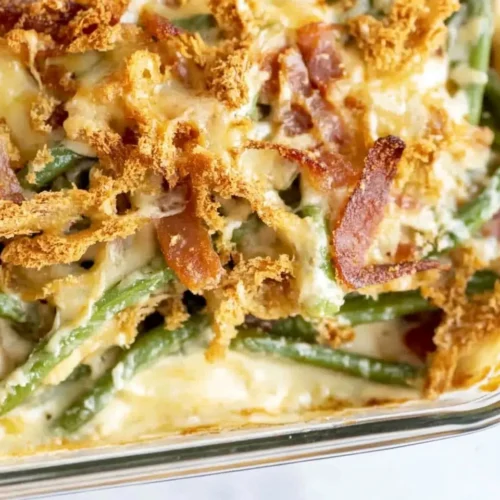 Loaded Green Bean Casserole Recipe with Cream
