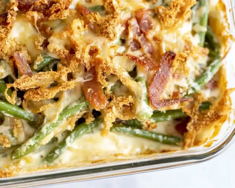 Loaded Green Bean Casserole Recipe with Cream