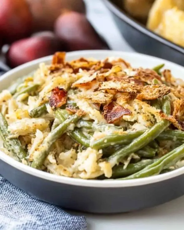 Loaded Green Bean Casserole Recipe with Cream Cheese Recipe