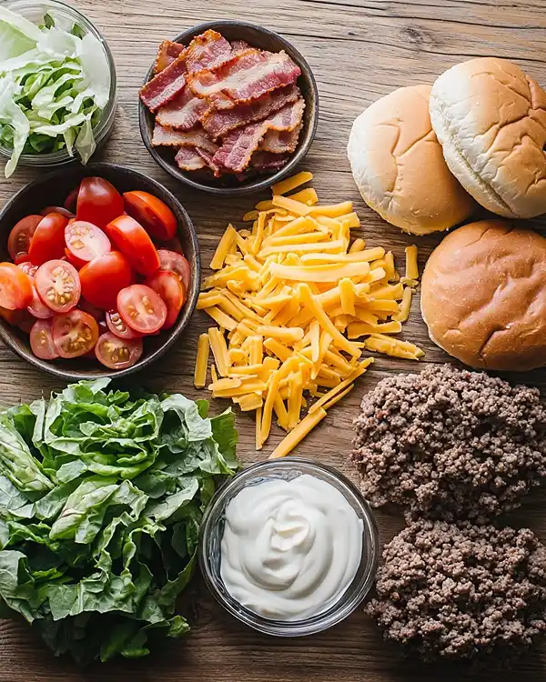Main ingredients for Best Hamburger Recipe