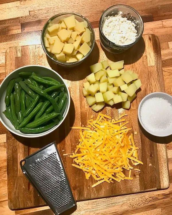 Ultimate Green Bean Casserole with Potatoes 2 Main ingredients for Green Bean Casserole With Crispy Potatoes