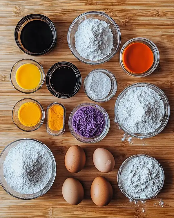 Main ingredients for Halloween Cookies