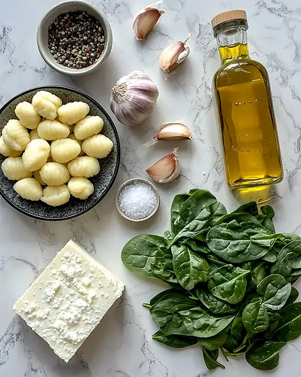 Main ingredients for Pan Fried Gnocchi
