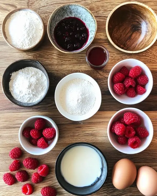 Molten Raspberry Chocolate Cupcakes 2 Main ingredients for Raspberry Chocolate Lava Cupcakes