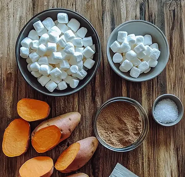 Main ingredients for Sweet Potato Casserole