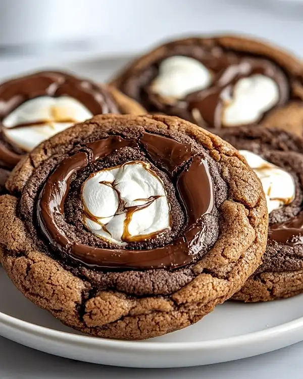 Chocolate Marshmallow Swirl Cookies 4 Marshmallow Swirl Cookies