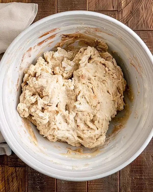 Vegan Apple Fritter Bread 3 Preparaing the dough for Vegan Breakfast Dessert