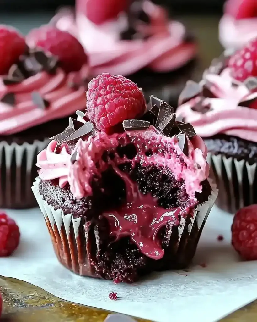 Molten Raspberry Chocolate Cupcakes 4 Raspberry Chocolate Lava Cupcakes