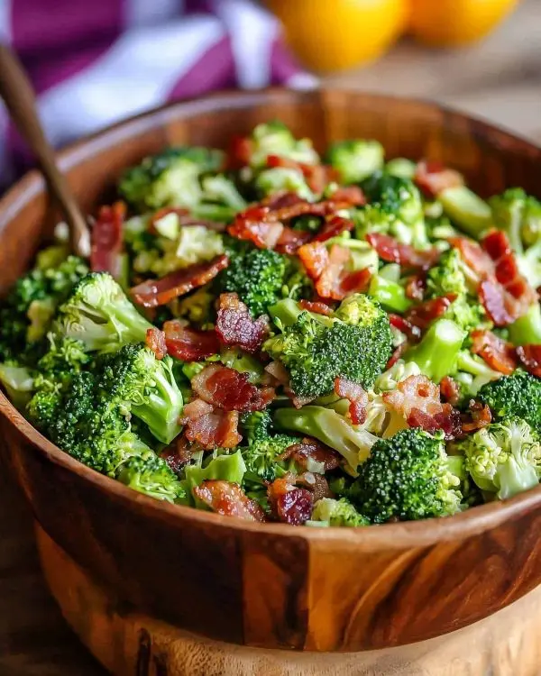 Roasted Broccoli Bacon Salad