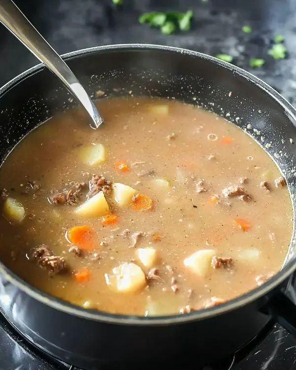 Simple potato soup recipe using beef broth