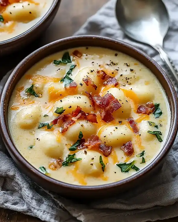 Bacon Cheddar Gnocchi Soup 4 Soup Recipe Using Gnocchi