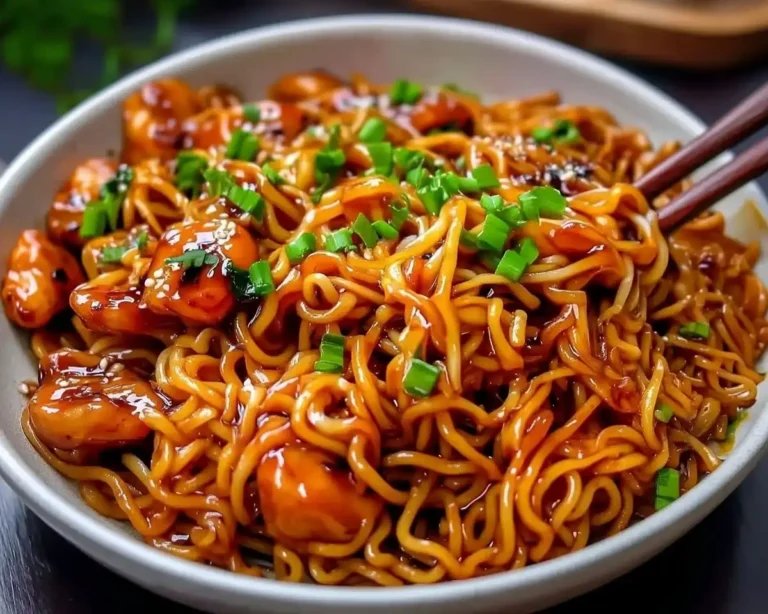 Sticky Garlic Chicken Noodles
