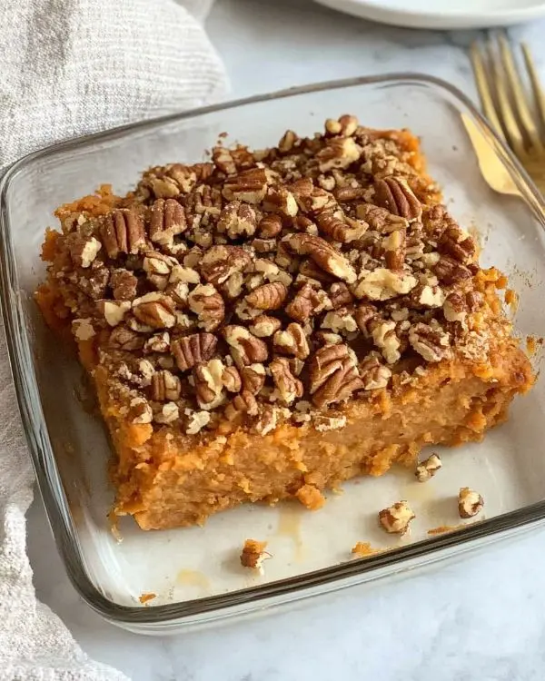 Sweet Potatoes With Pecan Topping
